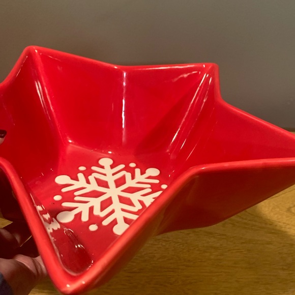 Snowflake Star Shaped Bowl, Excellent Condition, Perfect For Holidays - Picture 12 of 16